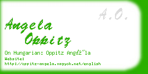 angela oppitz business card